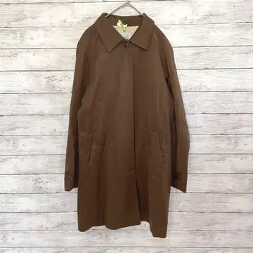 [ Type face ] 롱 코트 브라운 40 클리닝 완료 세련됨