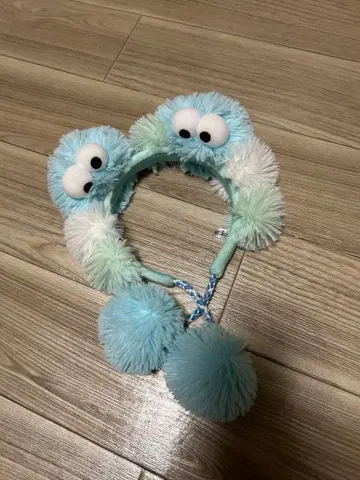 USJ 세서미 스트릿 쿠키 몬스터 머리띠 폼폼