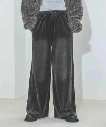 JEANASIS 블리치 벨로아 와이드 팬츠