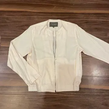 유나이티드 애로우즈 나일론 지퍼 블루종 아이보리