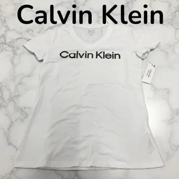Calvin Klein 반팔 T셔츠 화이트 심플 여성용