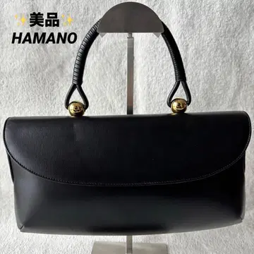새상품급 HAMANO 하마노 로얄 모델 가죽 핸드백 블랙