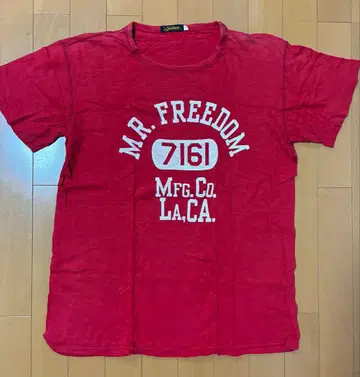 미스터 프리덤 칼리지 티셔츠 4단 프린트 Misterfreedom