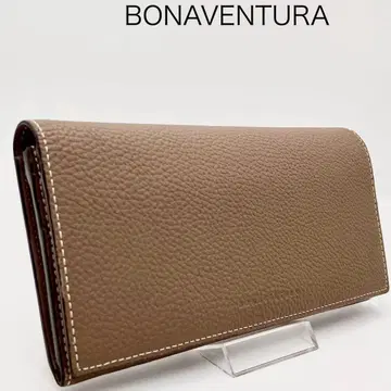 컨디션 최상 보나벤투라 장지갑 플랩 슈링크 가죽 그레이지