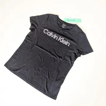Calvin Klein 여성용 T셔츠 L 블랙 스트레치 스포츠
