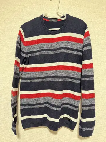 블랙 라벨 보더 긴팔 티셔츠 M 사이즈