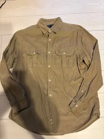 바나나리퍼블릭 코듀로이 카키 긴팔 셔츠 주말 한정 1500엔 할인 세일