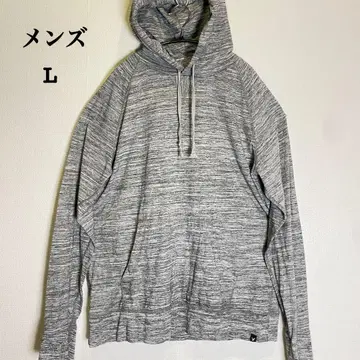 남성용 그레이 후드 부착 후드티 L 얇은 소재 그레이 계열