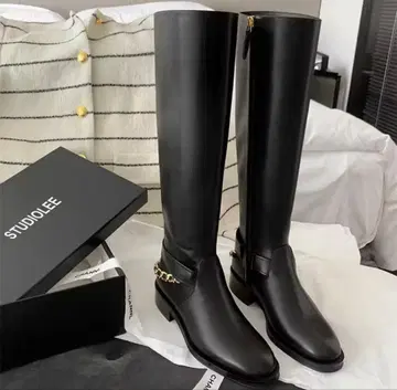 체인이 달린 롱 부츠 35