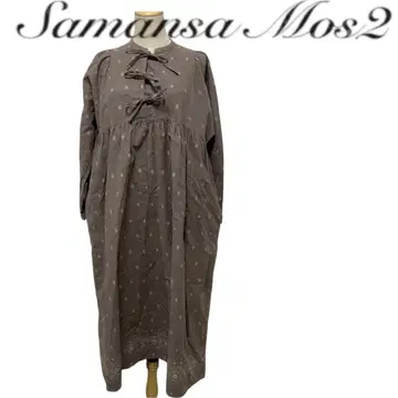 SM2 롱 원피스 셔츠 원피스 리본 사만사 모스모스 맥시 길이 새상품급