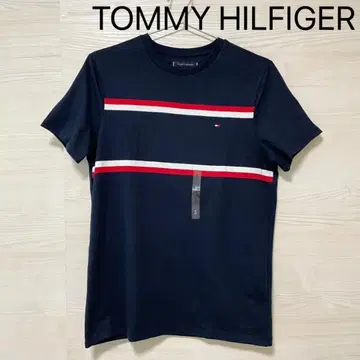 타미힐피거 T셔츠 S 사이즈 반팔 프린트 로고 네이비