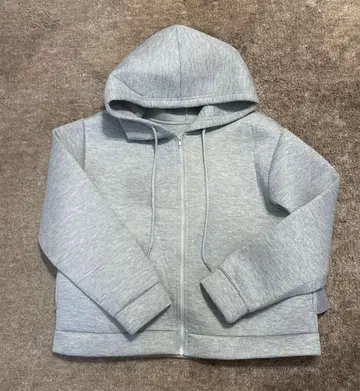 프릴 후드티 그레이