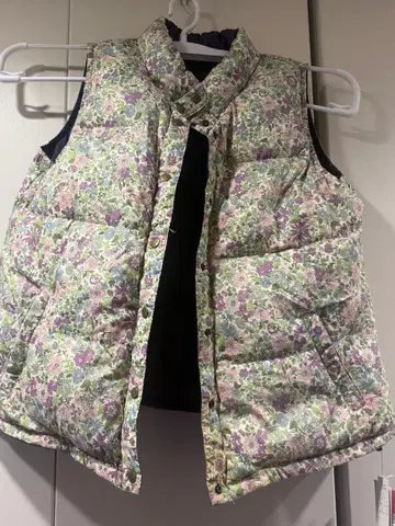 리버티 프린트 [ 다운 베스트 ] 퍼플 계열