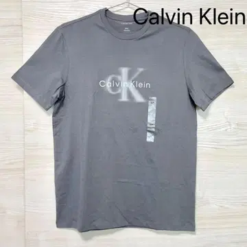 캘빈클라인 T셔츠 S 반팔 프린트 로고 그레이 남성용 여성용