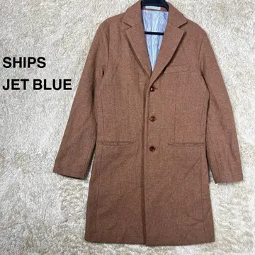 SHIPS JET BLUE 울 혼방 체스터 코트 브라운 M