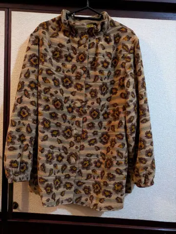 페이 가운 코트 자켓 레오파드 슈니르 직조 몽리프