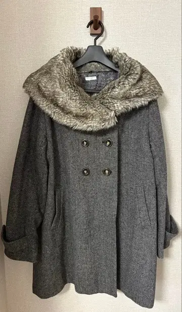 더블 브레스트 코트 그레이 LL