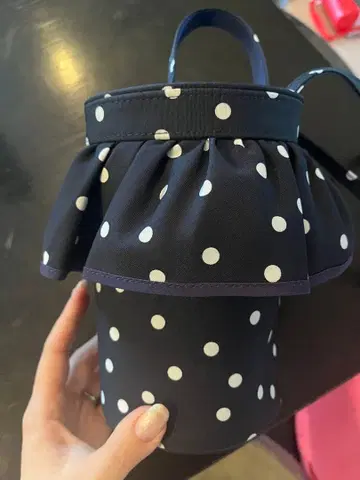 세츠코 사지테일 숄더백 마이크로 시티 네이비 도트