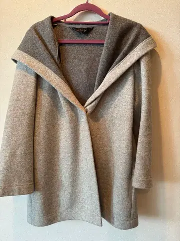 NDIV 후드 부착 그레이 코트 36 사이즈