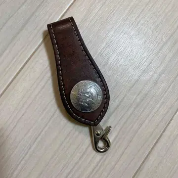 하프 달러 가죽 지갑 체인 키링