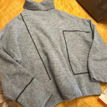 ZARA 그레이 터틀넥 스웨터