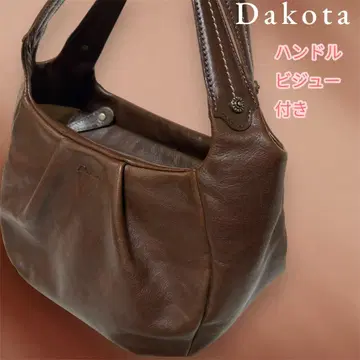 [ Dakota ] 다코타 브라운 핸드백 핸들 스티치&비쥬 원형