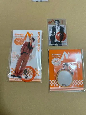 무카이 코지 ON 굿즈 3종 세트 아크릴 스탠드 스티커