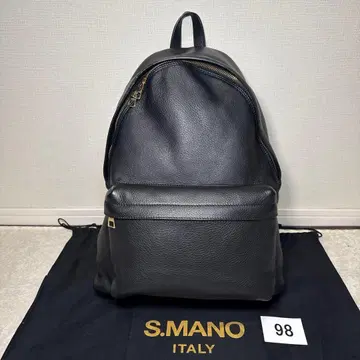 98 미사용 S.MANO 에스마노 백팩 가죽 블랙
