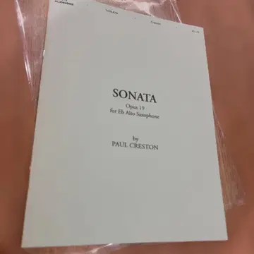SONATA Opus 19 for Eb Alto Saxophone