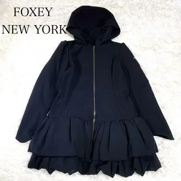 새상품급 폭시 뉴욕 브릴리언트 코트 티어드 프릴 네이비