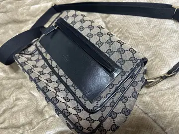 GG 마크 디자인 숄더백 베이지/블랙