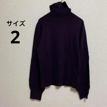 [ any sis ] 터틀 니트 스웨터 하이넥 퍼플 2