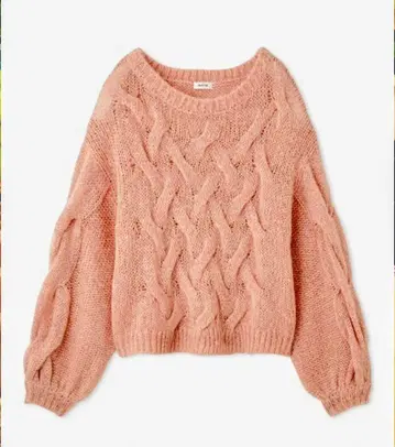 FRAY I.D 케이블 짜임 모헤어 라메 니트