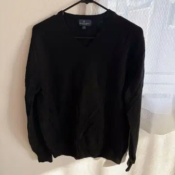 BROOKS BROTHERS 캐시미어 V넥 스웨터 S 블랙