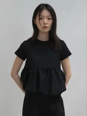 ohotoro 패턴 벌룬 뷔스티에 블랙