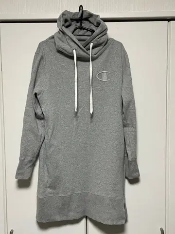 Champion 후드 부착 후드 맨투맨 원피스 L 사이즈 그레이