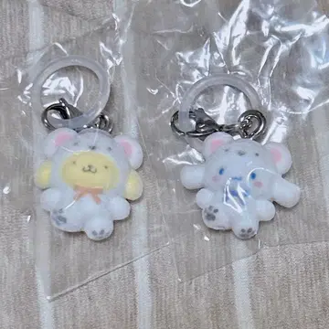 산리오 포근포근 스노우 메지루시 액세서리 시나모롤 폼폼푸딩