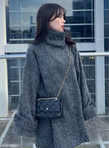 GRL 옷깃 2Way 샤기 코트[al266]