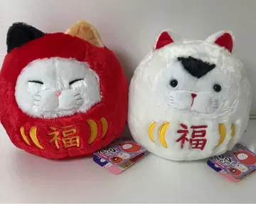 히게만주 봉제 인형 후쿠달마 니 미-사마 코마코 세트 택 포함