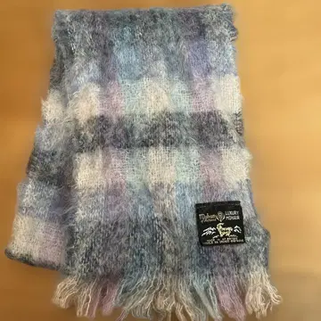 Maban 체크 무늬 모헤어 머플러 Maban of Scotland