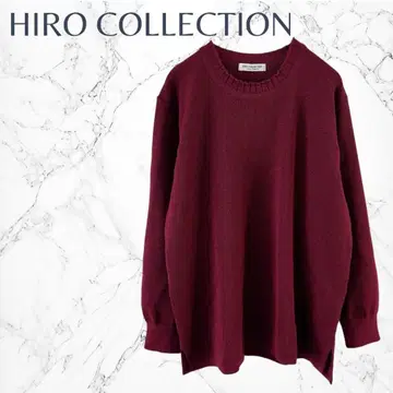히로 컬렉션 일본제 울 혼방 고급 사이드 슬릿 니트 스웨터