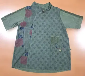 유민 꽃무늬 반팔 튜닉