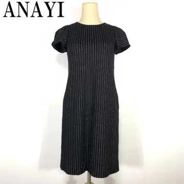 LA2940 ANAYI 아나이 스트라이프 반팔 원피스 블랙 36