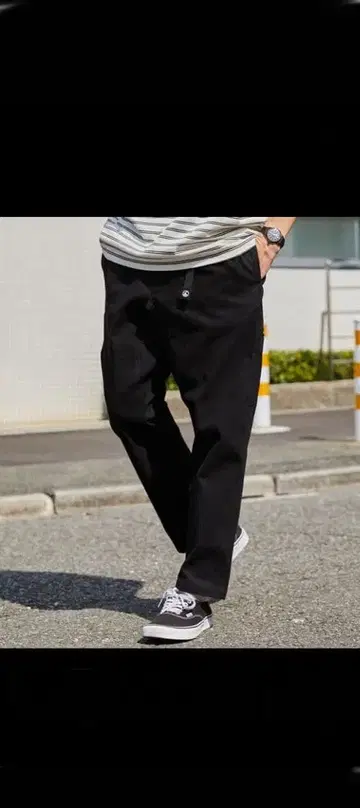 FREAK'S STORE 슬림핏 스트레치 클라이밍 팬츠 블랙