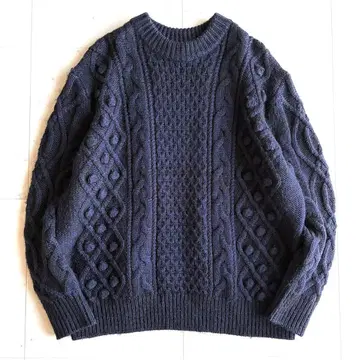 DEMYLEE 데 케이블 니트 네이비 S