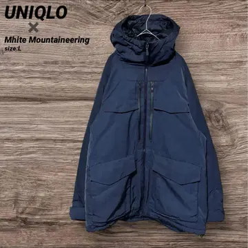 유니클로 화이트 마운티니어링 자켓 네이비