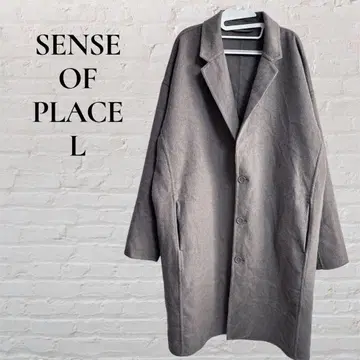 [ SENSE OF PLACE ] [ L ] 롱 울 혼방 체스터 코트