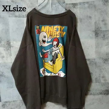 9090 나인티나인티 XLsize 맨투맨 그레이 백로고