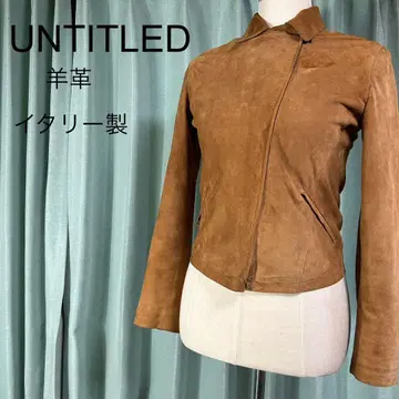 UNTITLED 양가죽 자켓 이탈리아제 포켓 지퍼 소매 지퍼