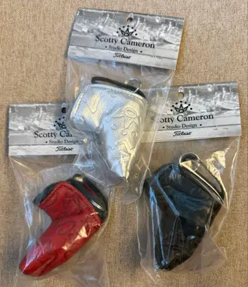 Scotty Cameron 퍼터 헤드커버 스타일 키링 3개 세트